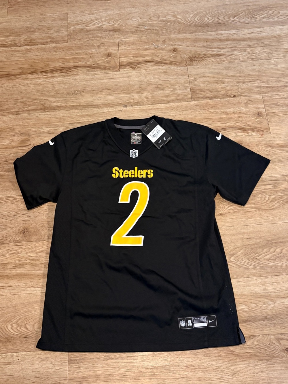 Youth XL Nike Black & Gold Pittsburgh Steelers #2 Jersey